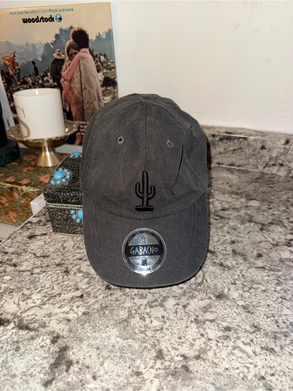 Black Cactus Embroidered Baseball Cap